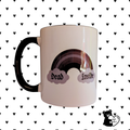 Dead Inside Gothic Rainbow Two-Tone Mug | Sarcastic Dark Humour Coffee Cup