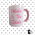 Delulu Is The Solulu Two-Tone Pink Mug | Sarcastic Pastel Coffee Cup